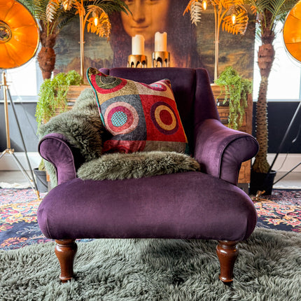 Osborn Armchair in Plum and Mulberry Purple Dress Circle