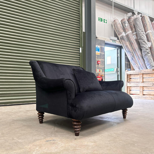 Osborn Snuggler Sofa in The Kiss Gustav Klimt & Plush Ebony - Ex Display