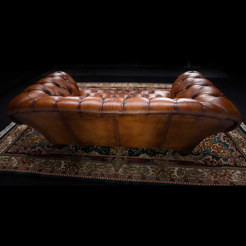 Oskar Tetrad Midi 3 Seater Sofa in Hand Antiqued Buffalo Leather
