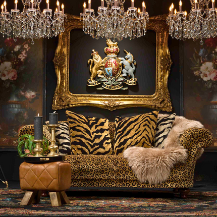 Oskar Chesterfield in Animal Velvet