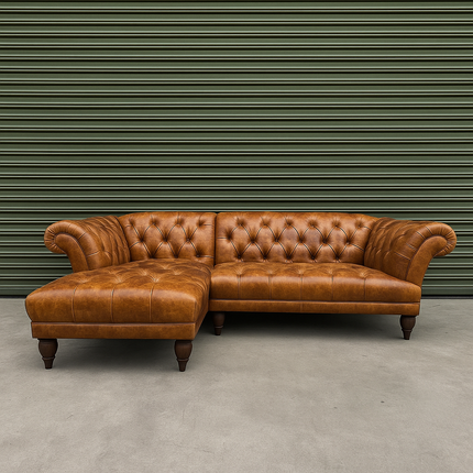 Oskar Italia Chesterfield in Columbus Leather