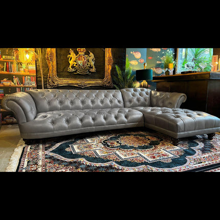 Oskar 3 Seater Right Hand Facing Chaise Chesterfield Sofa