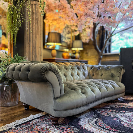 Oskar Chesterfield 3 Seater Sofa in Opulence Emerald