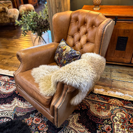 Oskar Chesterfield Armchairs in Leather