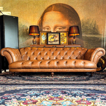 Oskar Italia Chesterfield in Arena Leather