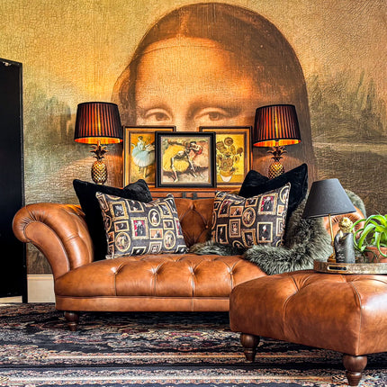 Oskar Italia Chesterfield in Arena Leather