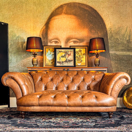 Oskar Italia Chesterfield in Arena Leather