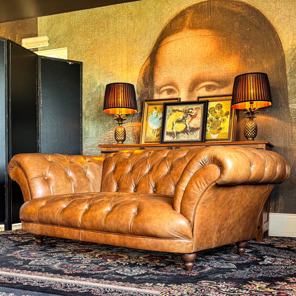 Oskar Italia Chesterfield in Arena Leather