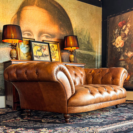 Oskar Italia Chesterfield in Arena Leather