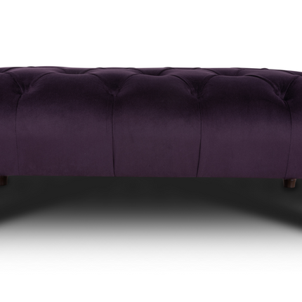 Oskar Italia Chesterfield Footstool in Plush Velvet