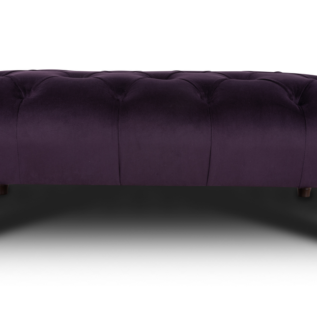 Oskar Italia Chesterfield Footstool in Plush Velvet