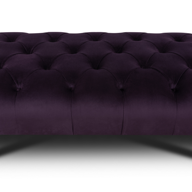 Oskar Italia Chesterfield Footstool in Plush Velvet