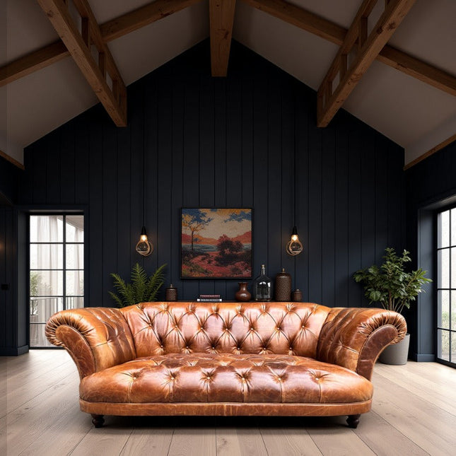 Oskar Italia Chesterfield in Columbus Leather