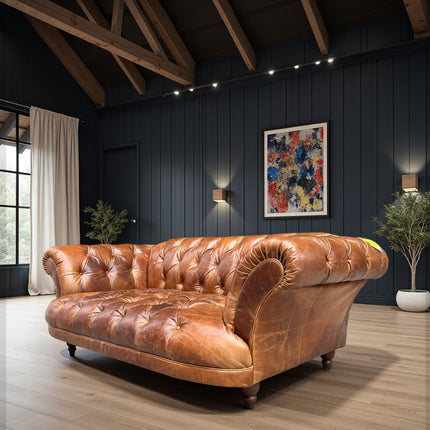 Oskar Italia Chesterfield in Columbus Leather