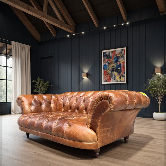 Oskar Italia Chesterfield in Columbus Leather