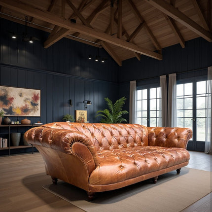 Oskar Italia Chesterfield in Columbus Leather