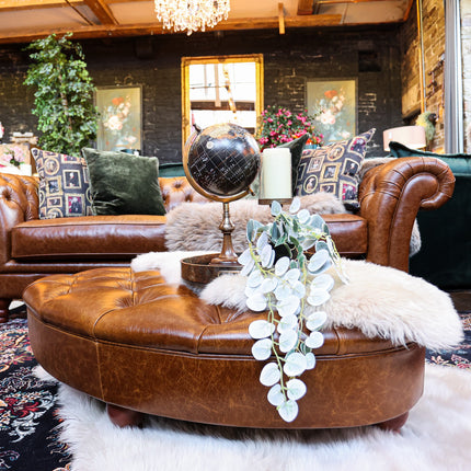 Charles Footstools in Leather