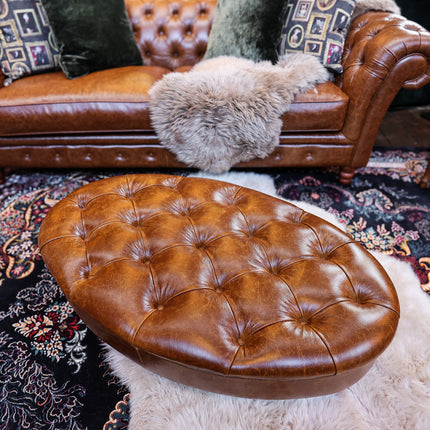 Charles Footstools in Leather