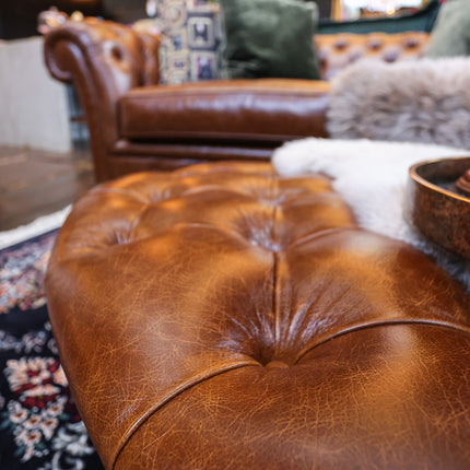 Charles Footstools in Leather