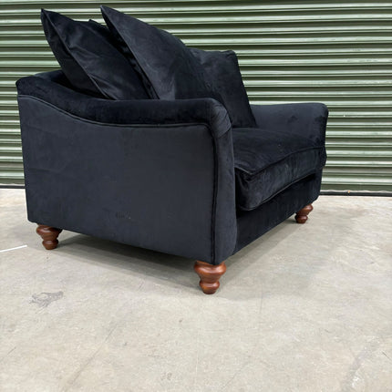 Bugsby Loveseat Snuggler in Plush Ebony - Factory Seconds