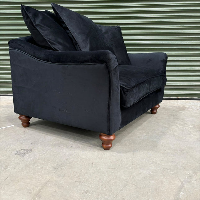 Bugsby Loveseat Snuggler in Plush Ebony - Factory Seconds