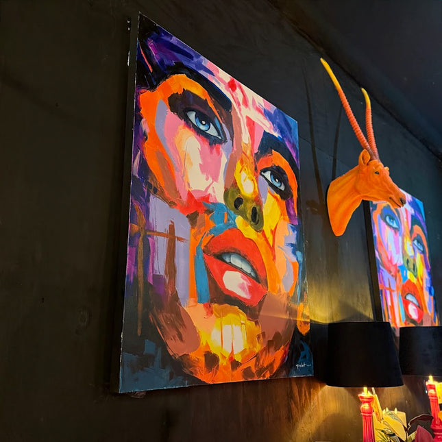 Painted Wall Art - Multi Coloured