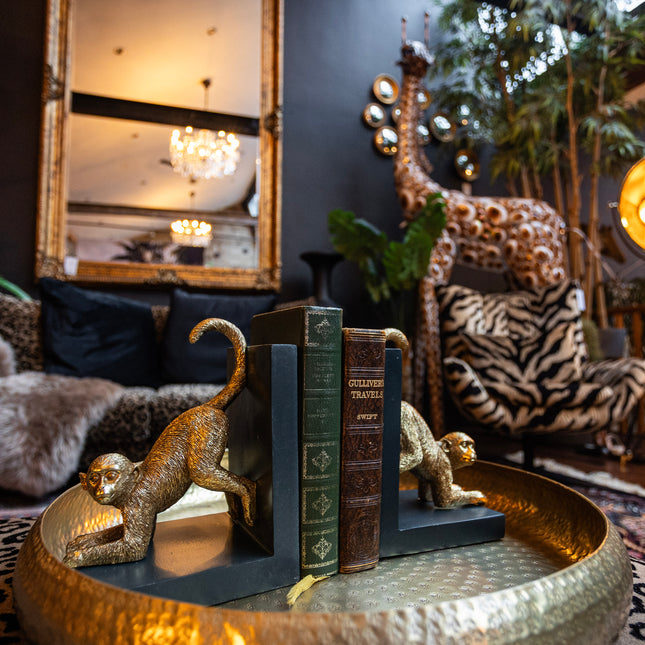 Pair of Gold Monkey Bookends