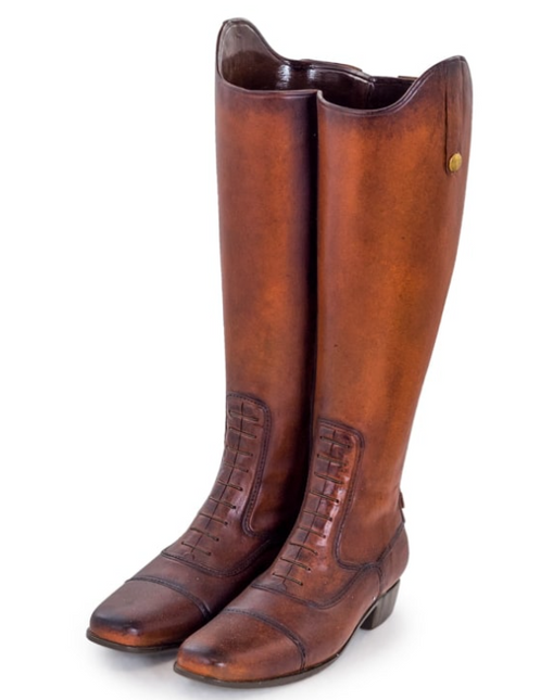 Pair of Leather Boots Umbrella Stand