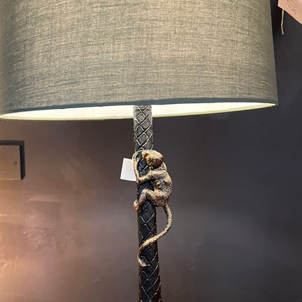 Palm Tree Table Lamp with Green Shade