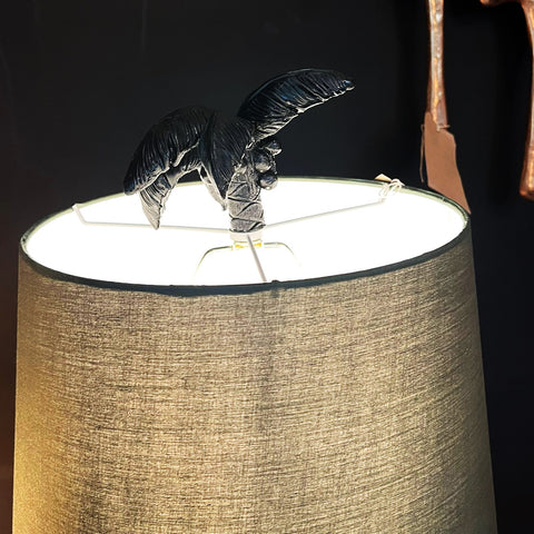 Palm Tree Table Lamp with Green Shade