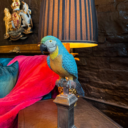 Parrot Statue on Pedestal - (Various Colours)
