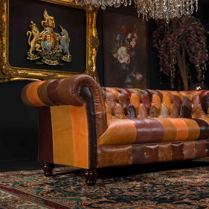 Patchwork Chesterfield in Leather