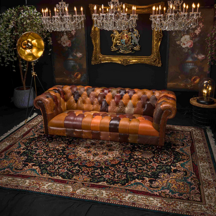 Patchwork Chesterfield in Leather