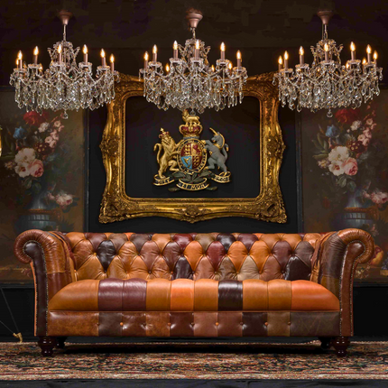 Patchwork Chesterfield in Leather