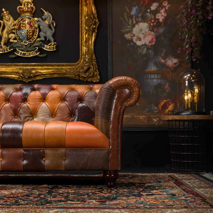 Patchwork Chesterfield in Leather