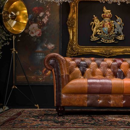 Patchwork Chesterfield in Leather