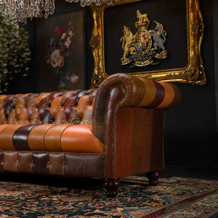 Patchwork Chesterfield in Leather
