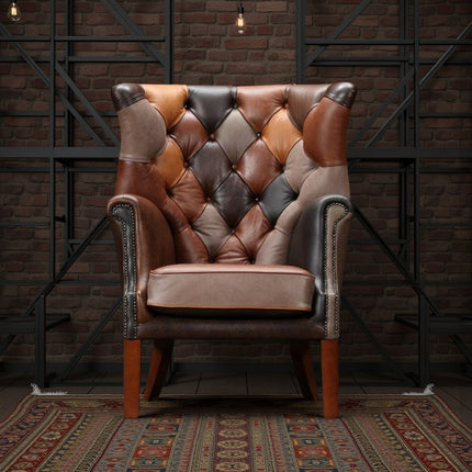 Patchwork Chesterfield in Leather