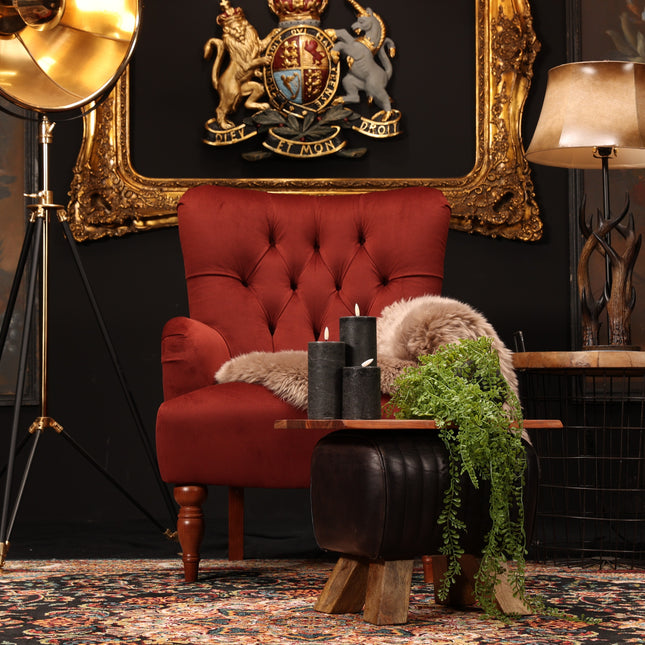 Pemberlay Chesterfield Armchair in Velvet