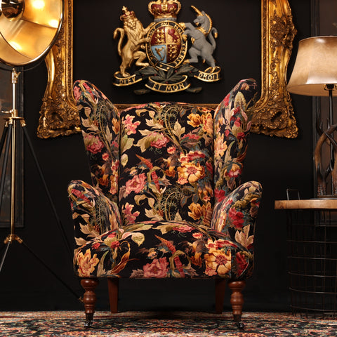 Perry Accent Chair in Hepworth Midnight Floral