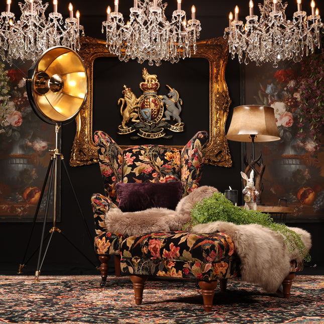 Perry Accent Chair in Hepworth Midnight Floral