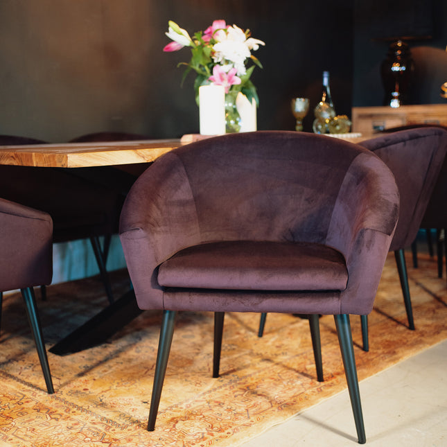 Peter Dining Chair in Velvet