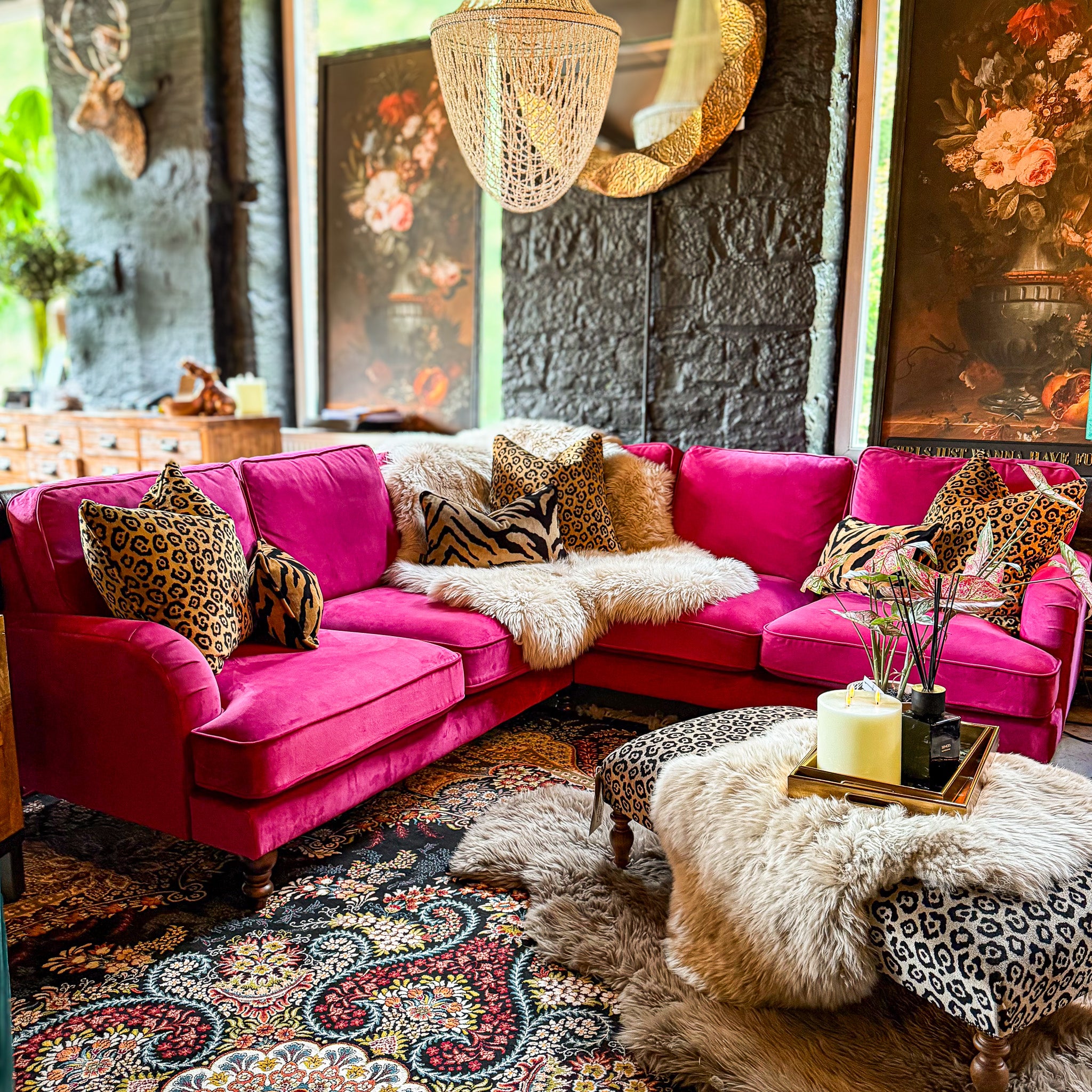 Velvet Sofa Set Pink Victorian Antique Sofas Albert Sofa In Plush Cerise Velvet