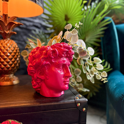 Pink Classical Greek Head Planter