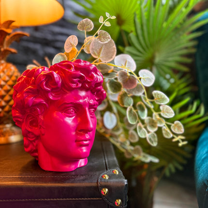 Pink Classical Greek Head Planter