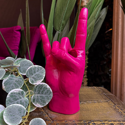 Pink 'Rock On' Hand Vase