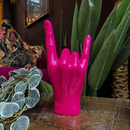 Pink 'Rock On' Hand Vase