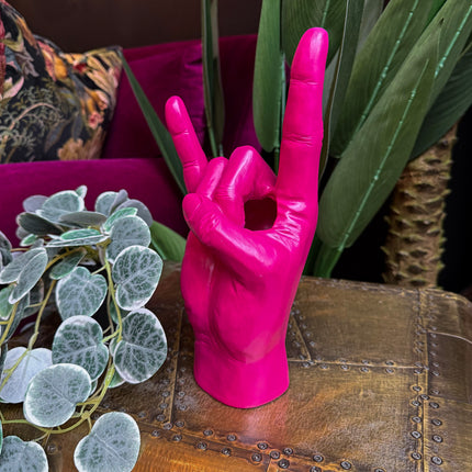 Pink 'Rock On' Hand Vase