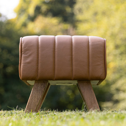 Small Leather Pommel Horse Footstool