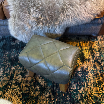 Pommel Horse Footstool in Leather - New